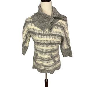 Anthropologie Change of the Moons short sleeve wool blend sweater women's small